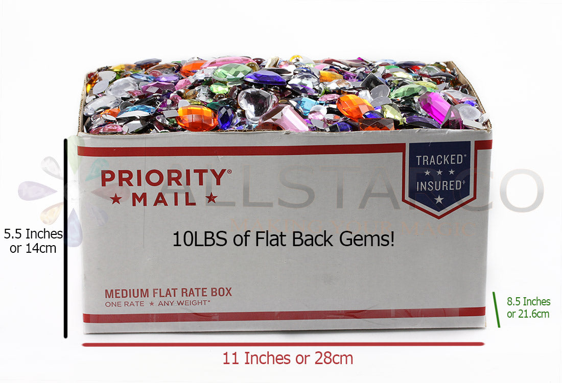 Approvisionnement à vie de Gemmes à dos plat, strass et cabochons de plus de 10 lb