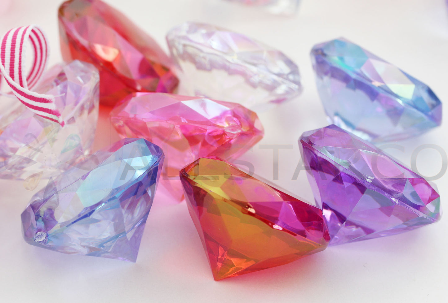 round blue ab extra large huge big jumbo acrylic diamonds wedding plastic décor gems confetti table scatter aquarium jewels stones iridescent party stones special occasions bridal showers sparkling decorations vase fillers centerpieces dazzle accent floral arrangements point back gemstones allstarco diy crafts crafting
