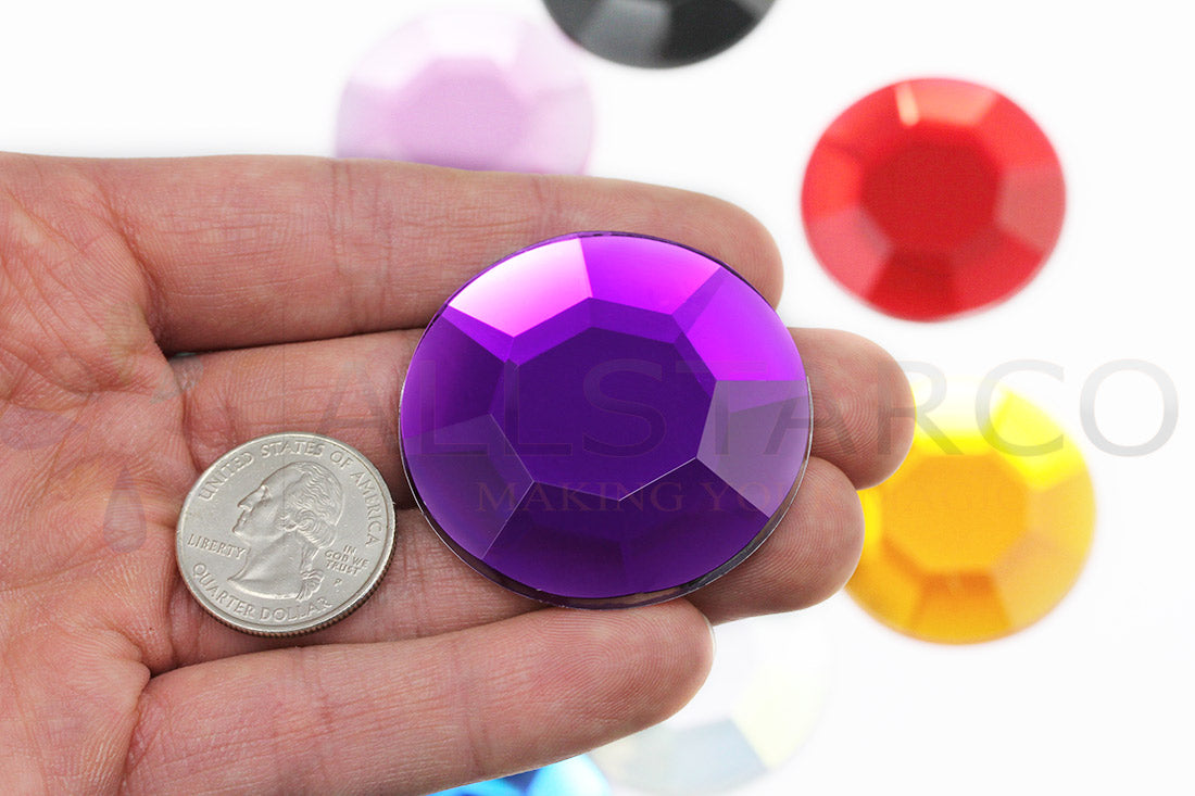 purple amethyst steven universe extra large big jumbo huge round circle flat back acrylic gems plastic rhinestones for craft gemstones body jewels face skin cabochons embellishments cosplay prop making jewelry making party diy crafts costume making scrapbooking high quality allstarco décor stones larp events film making card making crafting school kids fun creative