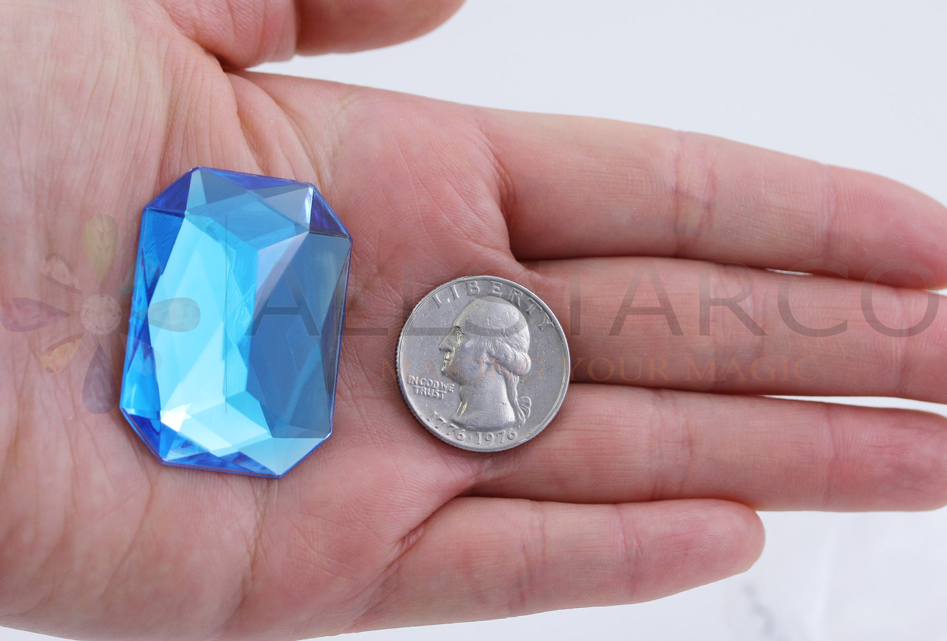 blue aqua aquamarine extra large octagon flat back huge giant jumbo acrylic gems plastic rhinestones for craft gemstones body jewels face skin cabochons embellishments cosplay prop making jewelry making party diy crafts costume making scrapbooking high quality allstarco décor stones larp events film making
