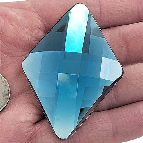 blue aqua aquamarine extra large diamond flat back big jumbo huge acrylic gems plastic rhombus rhinestones for craft gemstones body jewels face skin cabochons embellishments cosplay prop making jewelry making party diy crafts costume making scrapbooking high quality allstarco décor stones larp events film making