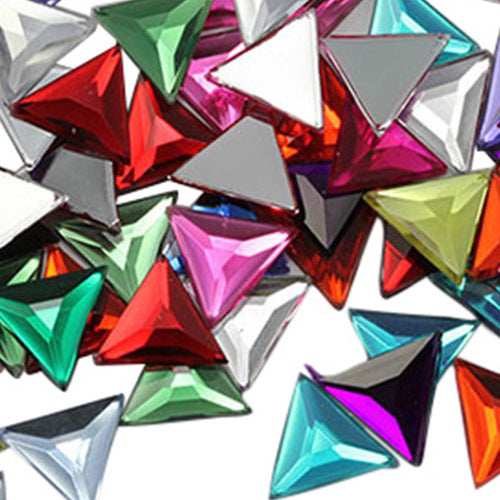 assorted colors multipack multicolor mix triangle flat back acrylic gems plastic rhinestones for craft gemstones body jewels face skin cabochons embellishments cosplay prop making jewelry making party diy crafts costume making scrapbooking high quality allstarco décor stones larp events film making card making crafting school kids fun creative