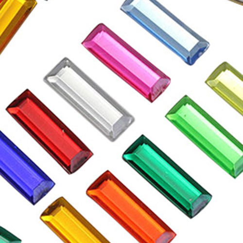 assorted colors multipack multicolor mix rectangle baguette flat back acrylic gems plastic rhinestones for craft gemstones body jewels face skin cabochons embellishments cosplay prop making jewelry making party diy crafts costume making scrapbooking high quality allstarco décor stones larp events film making card making crafting school kids fun creative