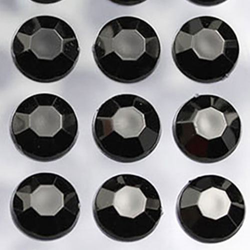 jet black round sticky rhinestones stick on gems self adhesive jewels lead free face stones party cosplay face gemstones rhinestones card making invitations body jewels skin phone craft embellishments with glue sparkle crafting scrapbooking diy peel and stick halloween birthday wedding shinny allstarco plastic sticky back jewels stickon stick-on rave jewels diy flat back