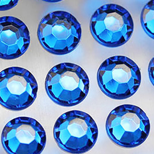 blue sapphire round sticky rhinestones stick on gems self adhesive jewels lead free face stones party cosplay face gemstones rhinestones card making invitations body jewels skin phone craft embellishments with glue sparkle crafting scrapbooking diy peel and stick halloween birthday wedding shinny allstarco plastic sticky back jewels stickon stick-on rave jewels diy flat back