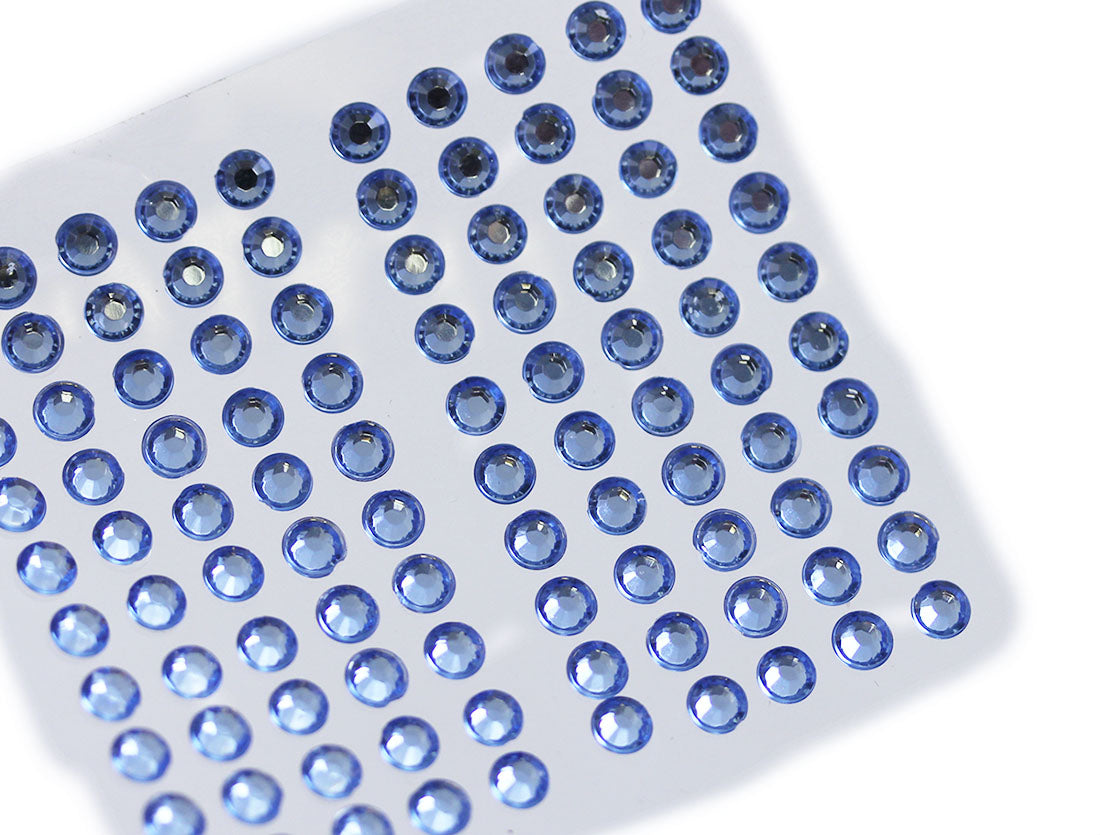Light Blue Sapphire Stick On Rhinestones