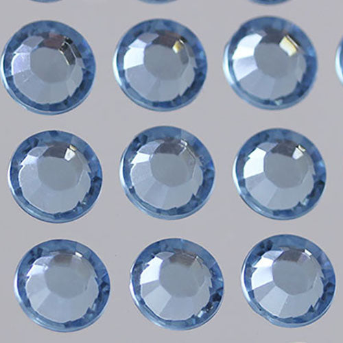 light blue sapphire round sticky rhinestones stick on gems self adhesive jewels lead free face stones party cosplay face gemstones rhinestones card making invitations body jewels skin phone craft embellishments with glue sparkle crafting scrapbooking diy peel and stick halloween birthday wedding shinny allstarco plastic sticky back jewels stickon stick-on rave jewels diy flat back