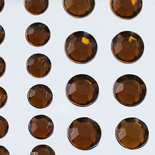 brown smokey topaz 3 sizes 4mm 6mm 8mm round sticky rhinestones stick on gems self adhesive jewels lead free face stones party cosplay face gemstones rhinestones card making invitations body jewels skin phone craft embellishments with glue sparkle crafting scrapbooking diy peel and stick halloween birthday wedding shinny allstarco plastic sticky back jewels stickon stick-on rave jewels diy flat back
