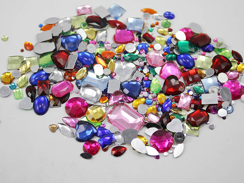 Approvisionnement à vie de Gemmes à dos plat, strass et cabochons de plus de 10 lb