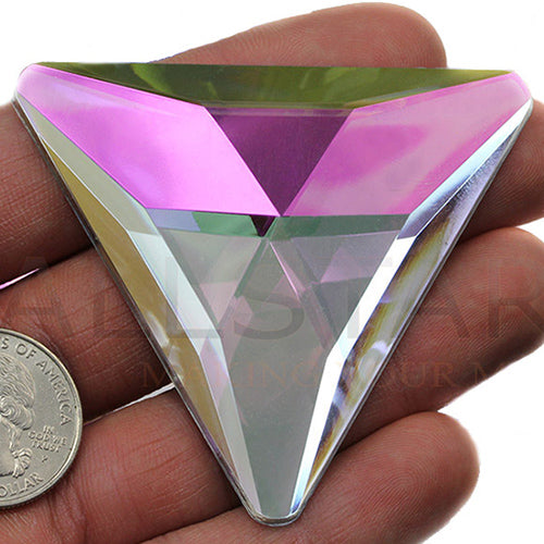 crystal ab iridescent triangle extra large huge big jumbo flat back acrylic gems plastic rhinestones for craft gemstones body jewels face skin cabochons embellishments cosplay prop making jewelry making party diy crafts costume making scrapbooking high quality allstarco décor stones larp events film making card making crafting school kids fun creative crafting bling bedazzler bling phone cases laptop costume making garment