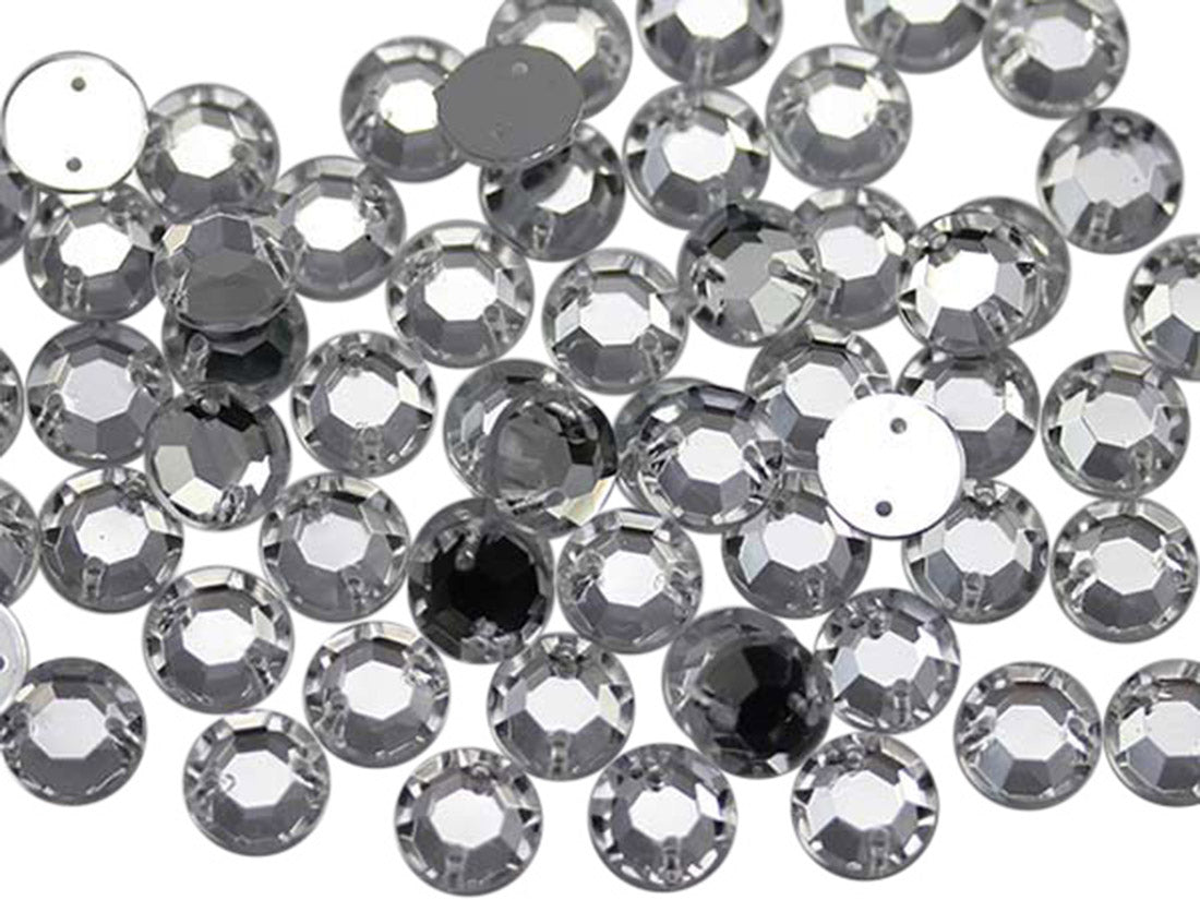 crystal clear sew on rhinestones flat back acrylic gems jewels gemstones sewing embellishments garment making diy craft costume making