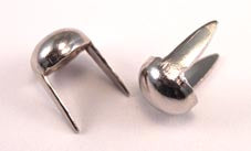 Silver Pearl 2 Prong Heavy Duty Leather Studs - 6mm - 150 Pieces