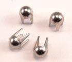 Silver Pearl Long Leg Heavy Duty Leather Studs