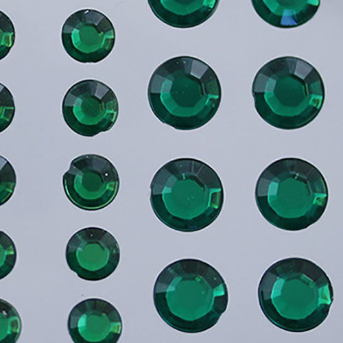 green emerald 3 sizes 4mm 6mm 8mm round sticky rhinestones stick on gems self adhesive jewels lead free face stones party cosplay face gemstones rhinestones card making invitations body jewels skin phone craft embellishments with glue sparkle crafting scrapbooking diy peel and stick halloween birthday wedding shinny allstarco plastic sticky back jewels stickon stick-on rave jewels diy flat back
