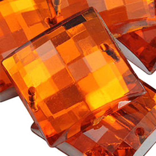orange hyacinth square flat back sew on sewing beads craft gems plastic rhinestones acrylic gemstones jewels with holes for clothing embellishments costume making cosplay diy garment prop making dress jewels for fabric crystals allstarco