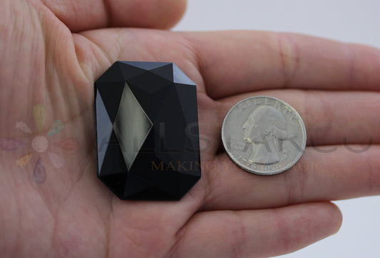 jet black extra large octagon flat back huge giant jumbo acrylic gems plastic rhinestones for craft gemstones body jewels face skin cabochons embellishments cosplay prop making jewelry making party diy crafts costume making scrapbooking high quality allstarco décor stones larp events film making
