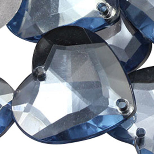 light blue sapphire heart valetine's day love flat back sew on sewing beads craft gems plastic rhinestones acrylic gemstones jewels with holes for clothing embellishments costume making cosplay diy garment prop making dress jewels for fabric crystals allstarco