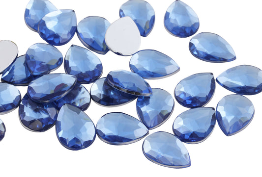 blue light sapphire teardrop flat back acrylic gems pear tear drop plastic rhinestones for craft gemstones body jewels face skin cabochons embellishments cosplay prop making jewelry making party diy crafts costume making scrapbooking high quality allstarco décor stones larp events film making
