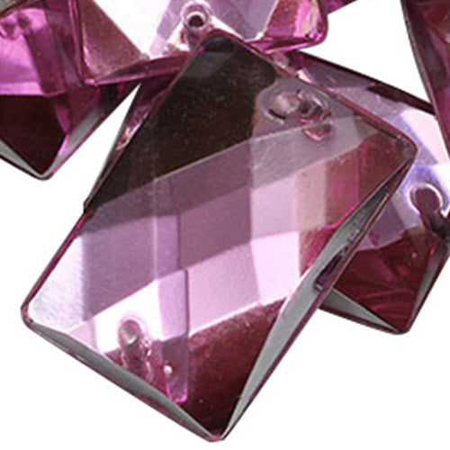 light pink rose rectangle rectangular flat back sew on sewing beads craft gems plastic rhinestones acrylic gemstones jewels with holes for clothing embellishments costume making cosplay diy garment prop making dress jewels for fabric crystals allstarco