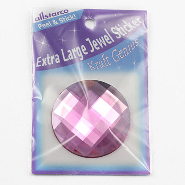 pink rose extra large stick on round gems plastic sticky jewels self adhesive circle rhinestones big gemstones huge stones acrylic cabochons for cosplay prop making steven universe diy craft furniture embellishments display merchandising windows décor walls theater decoration film making lead free with glue peel and stick stickon allstarco