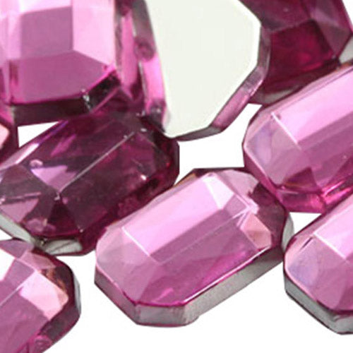 pink light rose octagon flat back acrylic gems plastic rhinestones for craft gemstones body jewels face skin cabochons embellishments cosplay prop making jewelry making party diy crafts costume making scrapbooking high quality allstarco décor stones larp events film making