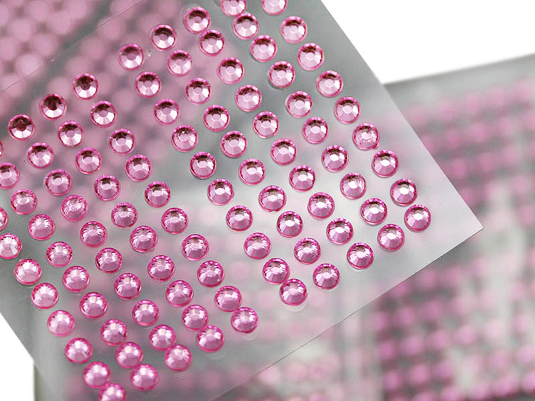 Pink Stick On Rhinestones