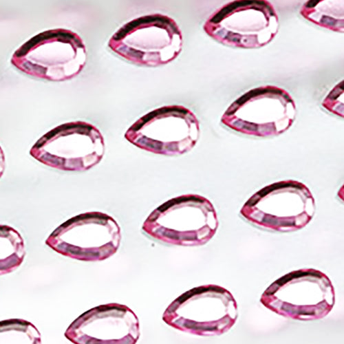 pink rose teardrop tear pear stick on gems self adhesive jewels lead free face stones party cosplay face gemstones rhinestones card making invitations body jewels skin phone craft embellishments with glue sparkle crafting scrapbooking diy peel and stick halloween birthday wedding shinny allstarco plastic sticky jewels stickon stick-on rhinestones