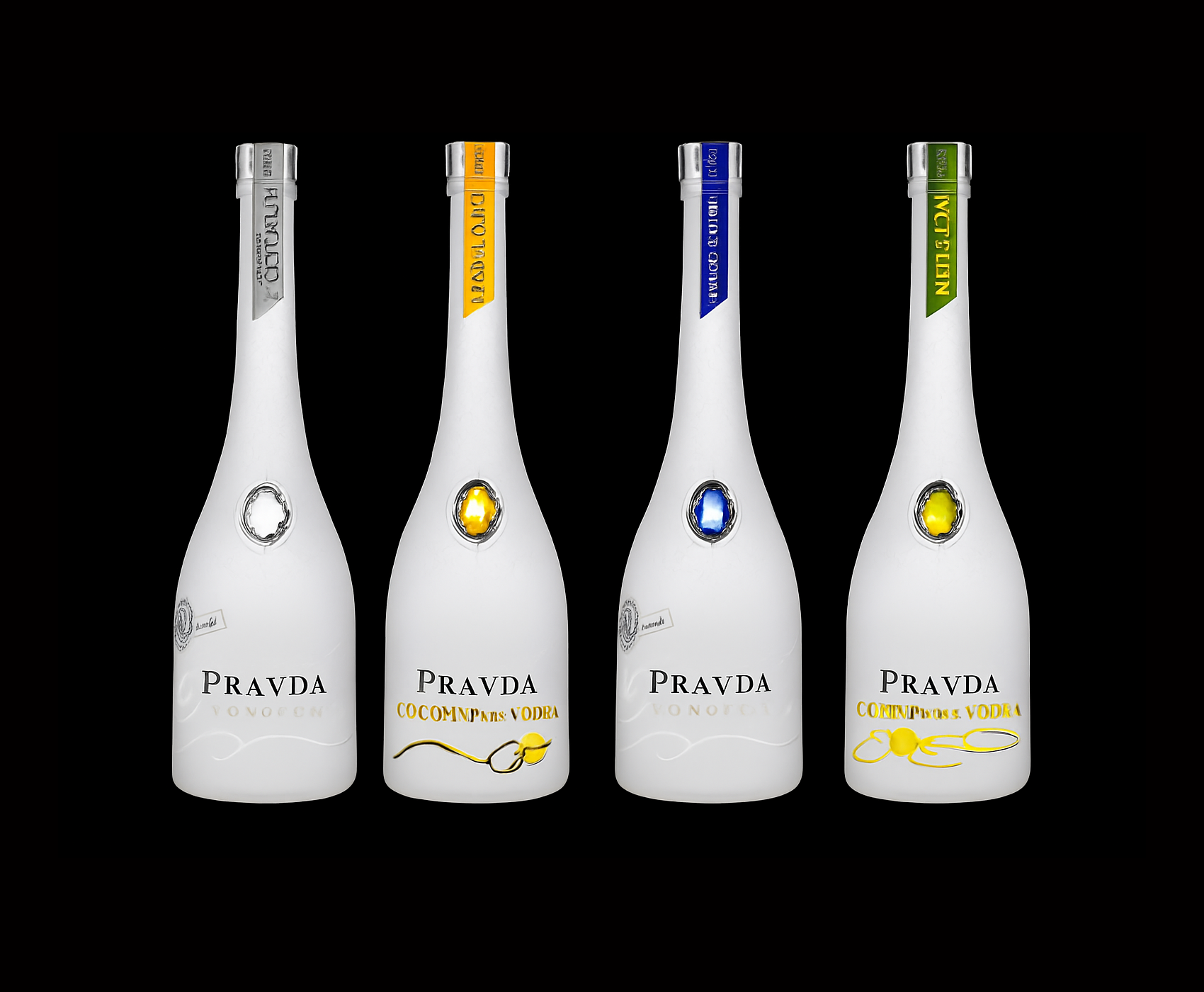 Acrylic gems highlight Vodka flavours