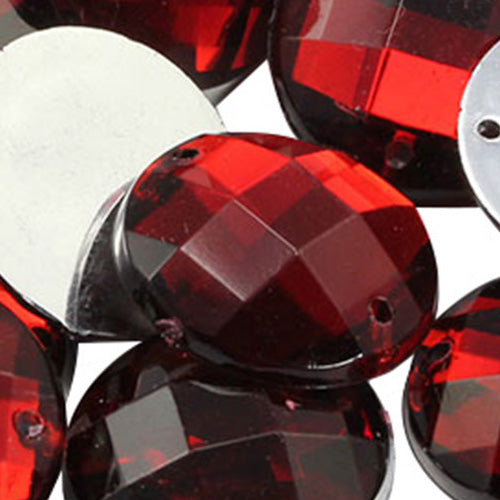 red ruby sew on round flat back acrylic gems jewels gemstones sewing embellishments garment making diy craft costume making