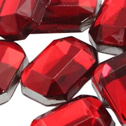 red ruby octagon flat back acrylic gems plastic rhinestones for craft gemstones body jewels face skin cabochons embellishments cosplay prop making jewelry making party diy crafts costume making scrapbooking high quality allstarco décor stones larp events film making