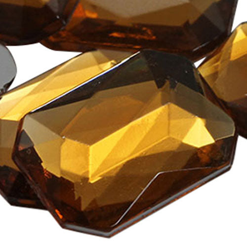 brown smokey topaz octagon flat back acrylic gems plastic rhinestones for craft gemstones body jewels face skin cabochons embellishments cosplay prop making jewelry making party diy crafts costume making scrapbooking high quality allstarco décor stones larp events film making