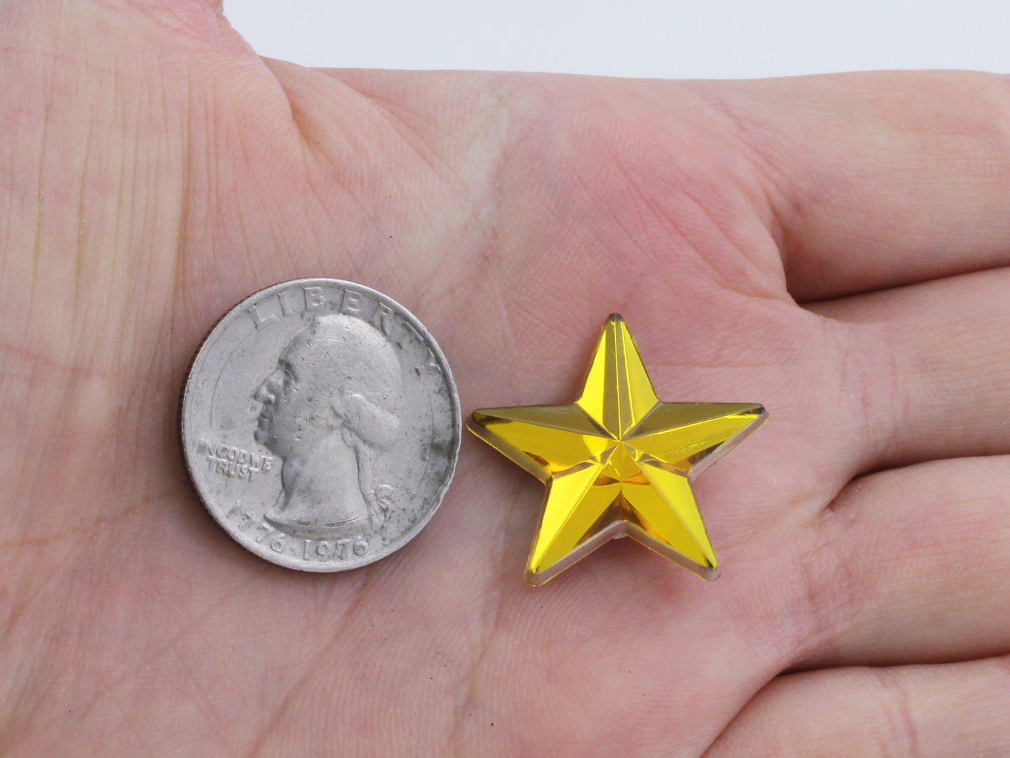 Goldtopas mit flacher Rückseite Stern Edelsteine