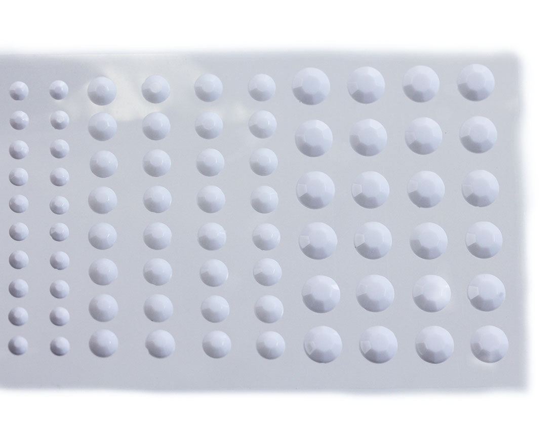 white chalk opaque 3 sizes 4mm 6mm 8mm round sticky rhinestones stick on gems self adhesive jewels lead free face stones party cosplay face gemstones rhinestones card making invitations body jewels skin phone craft embellishments with glue sparkle crafting scrapbooking diy peel and stick halloween birthday wedding shinny allstarco plastic sticky back jewels stickon stick-on rave jewels diy flat back