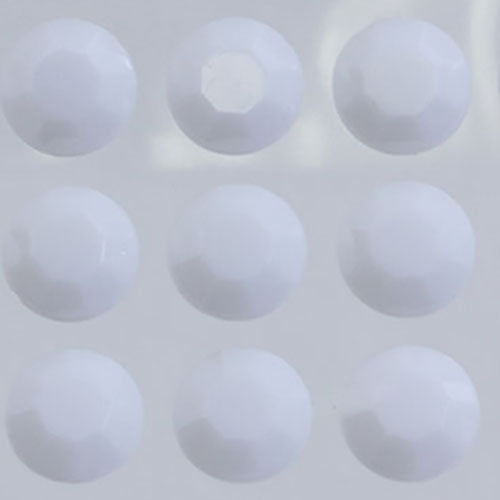 white chalk opaque round sticky rhinestones stick on gems self adhesive jewels lead free face stones party cosplay face gemstones rhinestones card making invitations body jewels skin phone craft embellishments with glue sparkle crafting scrapbooking diy peel and stick halloween birthday wedding shinny allstarco plastic sticky back jewels stickon stick-on rave jewels diy flat back