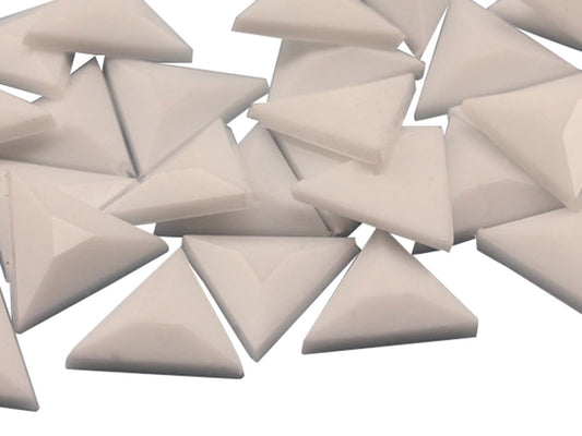 white chalk opaque triangle flat back acrylic gems plastic rhinestones for craft gemstones body jewels face skin cabochons embellishments cosplay prop making jewelry making party diy crafts costume making scrapbooking high quality allstarco décor stones larp events film making