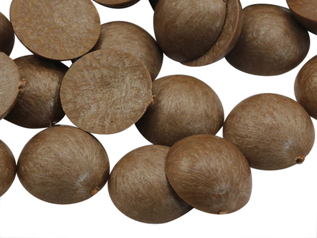 Wood-Tone Flat Back Round Cabochons