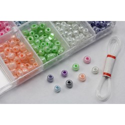 Opaque Colors Glass Bead Kit Over 500 Pieces