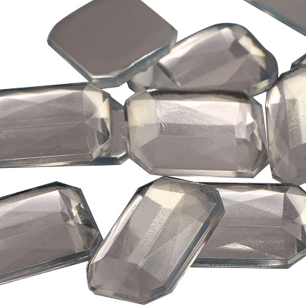 Octagon Acrylic Gems Flat Back 25x18mm 15 Pcs