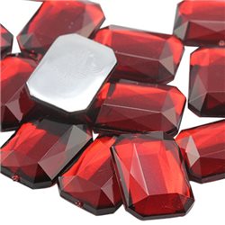 18x13mm Flat Back Octagon Acrylic Gemstones For Crafts