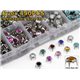 Mixed 10-Color Size 30 Bedazzler Round Rhinestones Studs Refills Over 450PCS