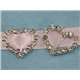 18mm Heart Crystal Rhinestone Ribbon Buckles For Card Making and DIY Wedding Invitations - 10 Pieces