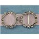 15mm Round Crystal Rhinestone Ribbon Buckles For Card Making and DIY Wedding Invitations - 10 Pieces