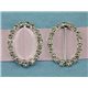 20x28mm Oval Crystal Rhinestone Ribbon Buckles For Card Making and DIY Wedding Invitations - 10 Pieces