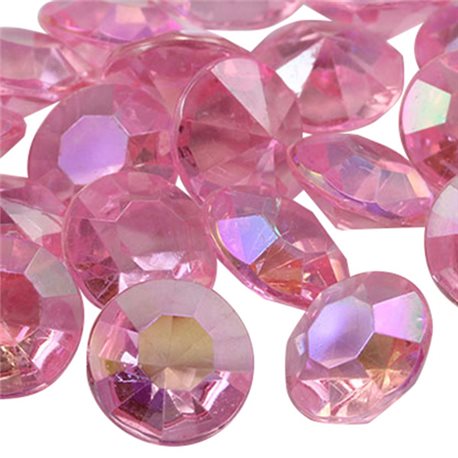 Acrylic Diamond Confetti AB Coating 9mm 600 Pcs