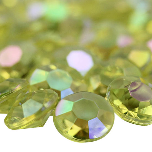 12mm Crystal 6.5 Carats Diamond Confetti AB Coating For Table Scatter 50 PCS 