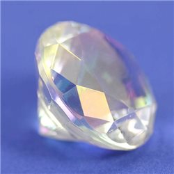 30mm 35 Carats Plastic Diamonds AB Coating For Wedding Decorations Individually Wrapped