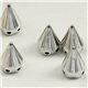 25x15mm Large Silver Sew On Plastic Spikes - 20 Pieces