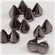 20x15mm Double Gun Metal Sew On Plastic Spikes - 20 Pieces