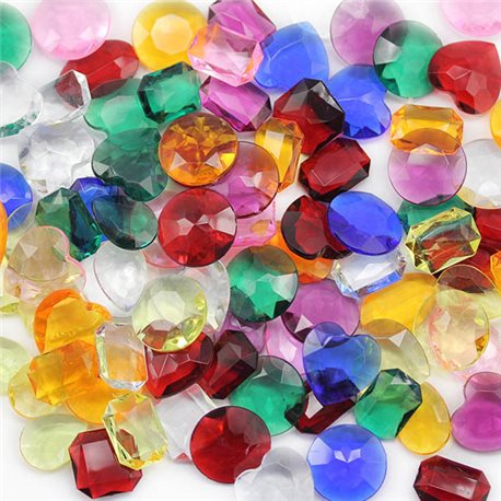 YIJIAOYUN 40 Pezzi Multicolore Bomboniere Grandi Diamanti Acrilico Gemme Pirate Artificiale Gioielli Tesoro per la Decorazione Domestica 