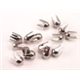 HEAVY DUTY SILVER LEATHER STUDS STYLE 10DOME LONG LEG 3MM - 150 Pieces